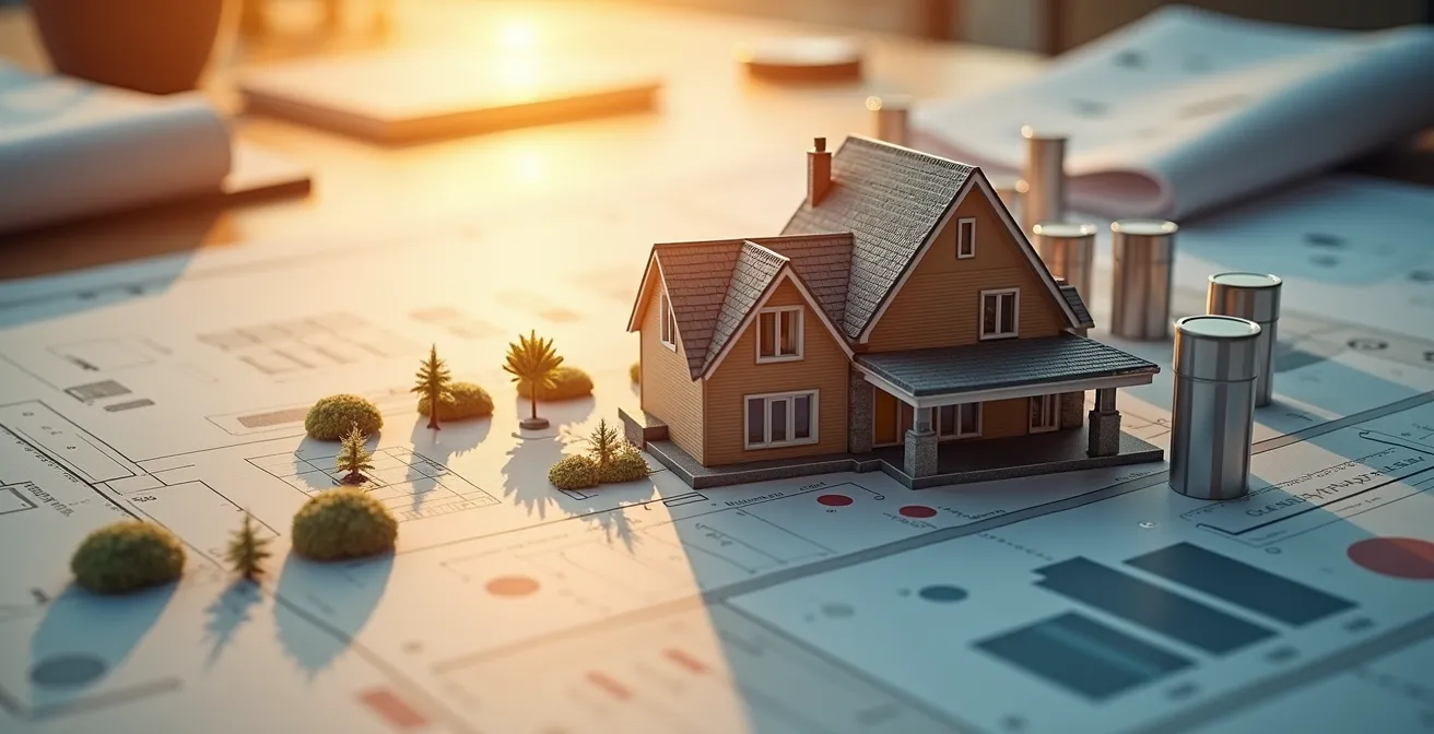 Illustration montrant les différentes phases d'une rénovation majeure à Montréal avec planning, budget et coordination des travaux