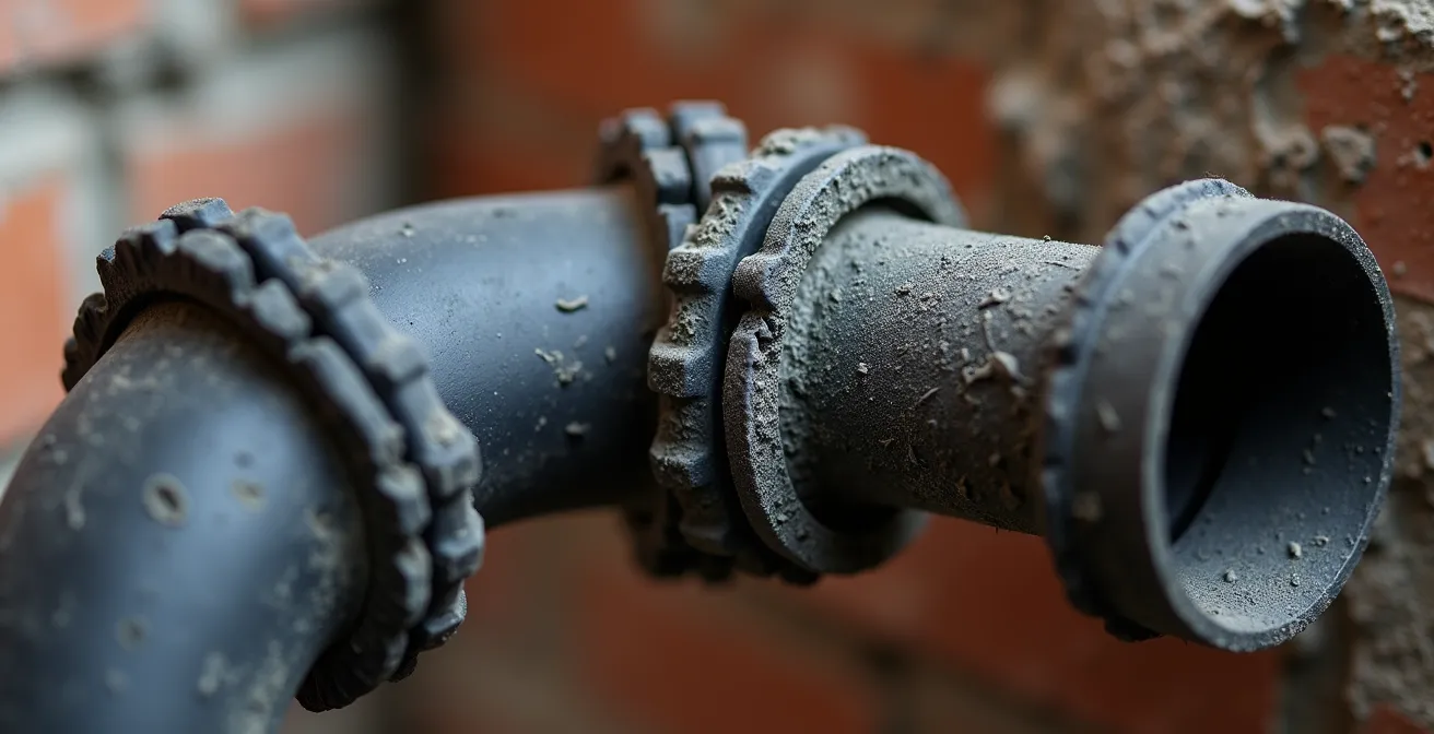 Installation de colliers antivibratiles et isolation acoustique sur une colonne de chute en fonte dans un duplex montréalais