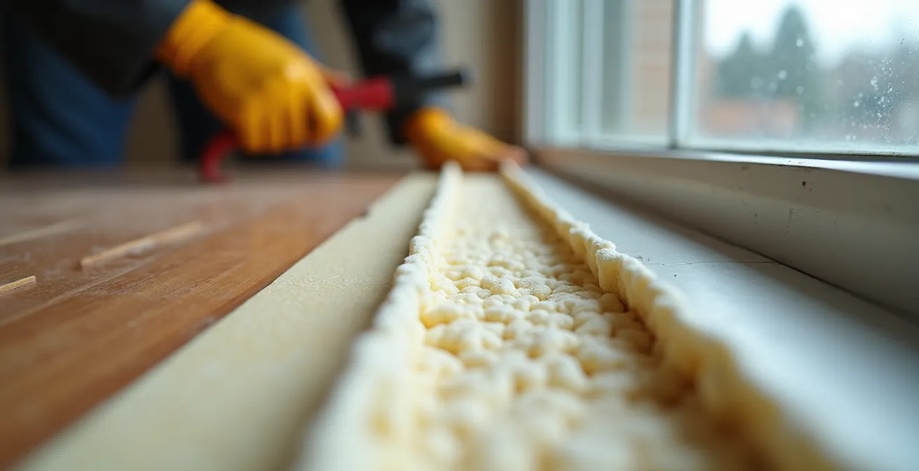 Test d'infiltrométrie en cours dans une maison montréalaise pour détecter les fuites d'air